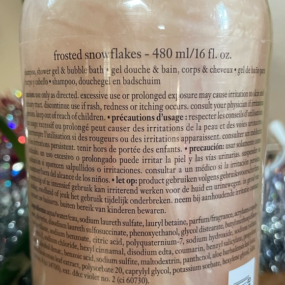 PHILOSOPHY FROSTED SNOWFLAKES 16oz Shampoo, Shower, & Bath. Factory Sealed. - Picture 3 of 4
